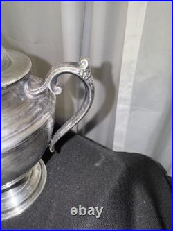 Vintage William Rogers Sterling Plate Coffee Or Tea Withspoon Set EC