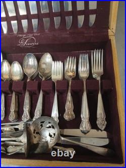 Vintage Wm. A. Rogers Sectional Silver Plate Flatware Set with Case