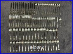 Vintage Wm Rogers Grand Elegance Silver Plate Piece Flatware 83 Pc Lot