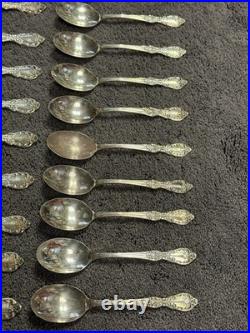 Vintage Wm Rogers Grand Elegance Silver Plate Piece Flatware 83 Pc Lot