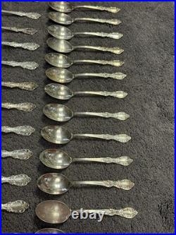 Vintage Wm Rogers Grand Elegance Silver Plate Piece Flatware 83 Pc Lot