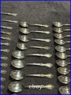 Vintage Wm Rogers Grand Elegance Silver Plate Piece Flatware 83 Pc Lot