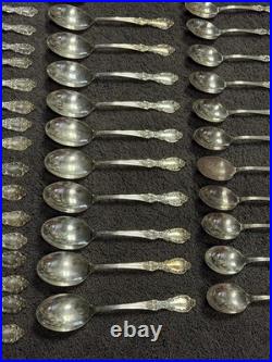 Vintage Wm Rogers Grand Elegance Silver Plate Piece Flatware 83 Pc Lot