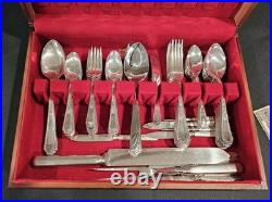 Vintage Wm. Rogers Mfg. Co. Extra Plate Silverplate Flatware Set in Red Case