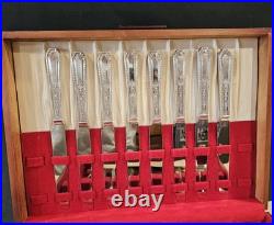Vintage Wm. Rogers Mfg. Co. Extra Plate Silverplate Flatware Set in Red Case