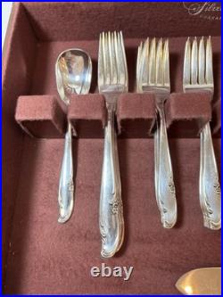 Vintage Wm. Rogers Original Rogers Extra Plate 50 Piece Silverplate Flatware Set