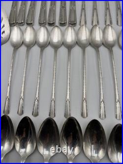 Vintage Wm Rogers Sectional IS Silver-Plate Silverware Flatware 71 Pieces READ