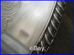 Vintage Wm Rogers Silverplate 867 Serving Tray Round Platter, 17 1/2 Diameter
