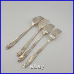 Vintage Wm Rogers Silverplate Flatware Set 88 Pc with Wood Chest & Guarantee cert