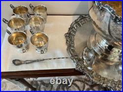 Vintage Wm Rogers Silverplate Punch Bowl Set 15 Pieces (Baroque Style) Vintage Wm Rogers Silverplate Punch Bowl Set 15 Pieces (Baroque Style)