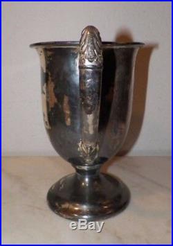 Vintage Wm Rogers Silverplate Trophy Loving Cup Host Cup Won By Army 1955
