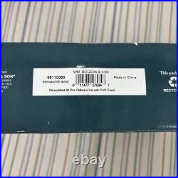 Vintage Wm Rogers & Son Enchanted Rose Silverplate Flatware Set NEW salad fork