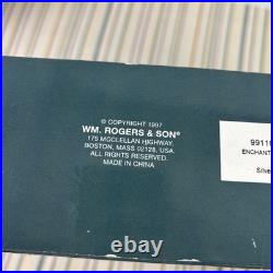Vintage Wm Rogers & Son Enchanted Rose Silverplate Flatware Set NEW salad fork