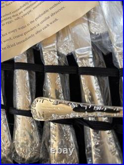 Vintage Wm Rogers & Son Silverplate Flatware Set with Chest Many Still Wrapped