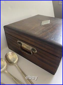 Vintage Wm Rogers and Son AA pat. Feb 11 1913 Oak Pattern With Vintage Box