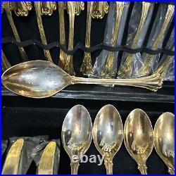 Vintage f. B. Rogers gold plated dinnerware 50 Pc set