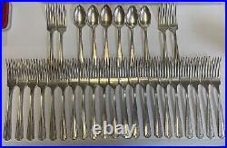 Vintage flatware Lot Rogers Cutlery Co Castle Plate spoons + forks (31 pieces)