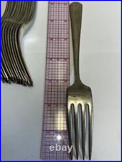 Vintage flatware Lot Rogers Cutlery Co Castle Plate spoons + forks (31 pieces)