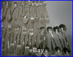 Vintage rogers bros ETERNALLY YOURS flatware silverplate 69 pcs 50s 8 place set