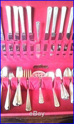 Vintage silver plate flatware WM A Rogers A1 Plus Onedia service for 12