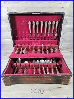 Vtg 100 Year Anniversary 1847 Rogers Remembrance Silverplate Set 84 Pc Set