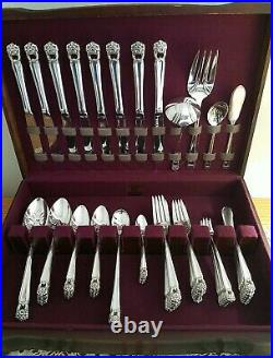 Vtg 1847 ROGERS BROS ETERNALLY YOURS Service for 8 SILVERPLATE SET 86 PCS 1941