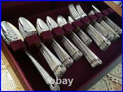 Vtg 1847 ROGERS BROS ETERNALLY YOURS Service for 8 SILVERPLATE SET 86 PCS 1941