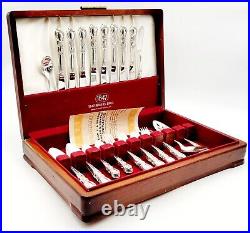Vtg 1847 ROGERS BROS IS HERITAGE 45 Pcs For 8 Place Silverplate Flatware WithChest