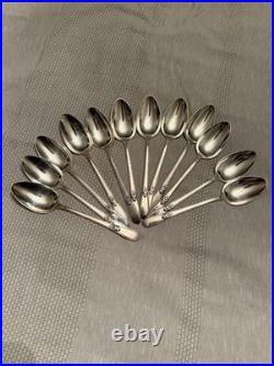Vtg 1847 Rogers Bros First Love Silverplate Flatware Set with Wooden Chest 72