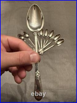 Vtg 1847 Rogers Bros First Love Silverplate Flatware Set with Wooden Chest 72