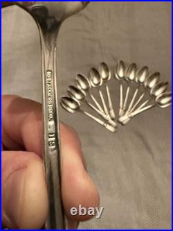Vtg 1847 Rogers Bros First Love Silverplate Flatware Set with Wooden Chest 72