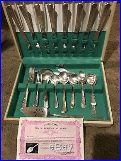 Vtg 1847 Rogers Bros Is First Love Flatware Silverware Silver Plate 49 Piece