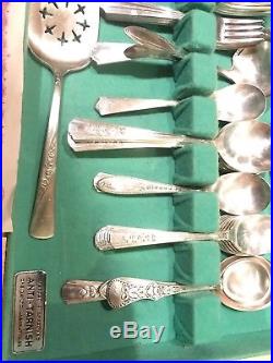 Vtg 1847 Rogers Bros Is First Love Flatware Silverware Silver Plate 49 Piece