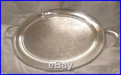 Vtg 1847 Rogers Bros Silverplated 2 Handled Tray First Love #9582 Measures 28