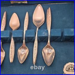 Vtg. 1847 Rogers Bros. Silverplated Esperanto Flatware 47 Piece Set