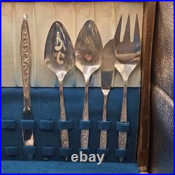 Vtg. 1847 Rogers Bros. Silverplated Esperanto Flatware 47 Piece Set