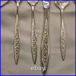 Vtg. 1847 Rogers Bros. Silverplated Esperanto Flatware 47 Piece Set