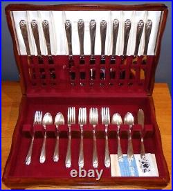 Vtg 1847 Rogers DAFFODIL 1950-73 Silverplate Flatware Set, Small Service for 11