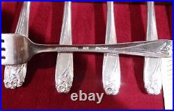 Vtg 1847 Rogers DAFFODIL 1950-73 Silverplate Flatware Set, Small Service for 11