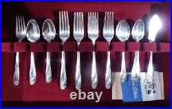 Vtg 1847 Rogers DAFFODIL 1950-73 Silverplate Flatware Set, Small Service for 11