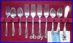 Vtg 1847 Rogers DAFFODIL 1950-73 Silverplate Flatware Set, Small Service for 11