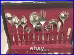 Vtg 1847 Rogers. Ros Remembrance Silver Plate Flatware Set With Some Serving Vtg 1847 Rogers. Ros Remembrance Silver Plate Flatware Set With Some Serving