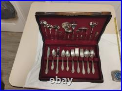 Vtg 1847 Rogers. Ros Remembrance Silver Plate Flatware Set With Some Serving Vtg 1847 Rogers. Ros Remembrance Silver Plate Flatware Set With Some Serving