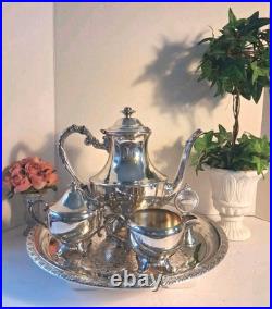 Vtg 1960's WM. A. Rodgers Silverplated POLISHED Tea Service Set 6 PCS! EUC/Mint