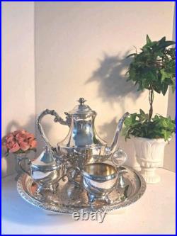 Vtg 1960's WM. A. Rodgers Silverplated POLISHED Tea Service Set 6 PCS! EUC/Mint Vtg 1960's WM. A. Rodgers Silverplated POLISHED Tea Service Set 6 PCS! EUC/Mint