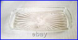 Vtg 40s FB Rogers Silver-Plate Roll-Top Butter Dish Ornate Lion Feet Glass Liner