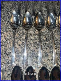 Vtg 60 Pc Set Rogers Bros IS Starlight Place Silver Plate Set Vtg 60 Pc Set Rogers Bros IS Starlight Place Silver Plate Set