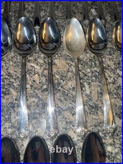 Vtg 60 Pc Set Rogers Bros IS Starlight Place Silver Plate Set