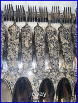 Vtg 60 Pc Set Rogers Bros IS Starlight Place Silver Plate Set Vtg 60 Pc Set Rogers Bros IS Starlight Place Silver Plate Set