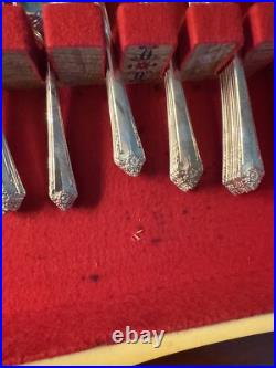 Vtg 60 Pc Set Rogers Bros IS Starlight Place Silver Plate Set with Chest